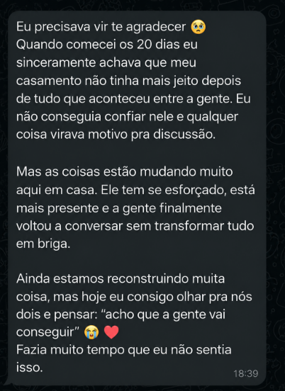 Depoimento sobre oração e uma conversa sem agir no desespero